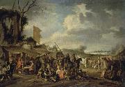 Cornelis de Wael, A Camp by the Ruins
